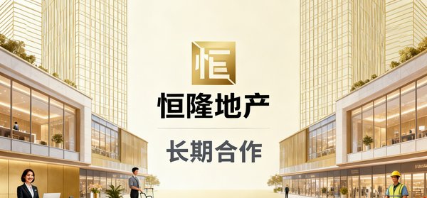 恒隆地产品牌标识，双方在高端商业综合体物业管理领域建立了长期合作